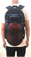 Backpack with ball-shoe holder and USB