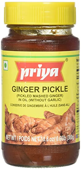 Priya Ginger Pickle In Oil 10.6 OZ - 300 Gms