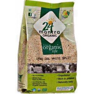 24 Mantra Organic Urad White Split 4 Lb - 1.8 Kg