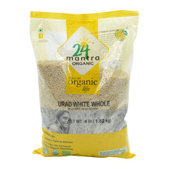 24 Mantra Organic Urad White Whole 4 Lb - 1.8 kg