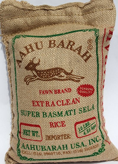 Aahu Barah Sela Basmati Rice 10lb