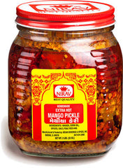 Nirav Hot Mango Pickle 36 Oz - 2.25 Lb