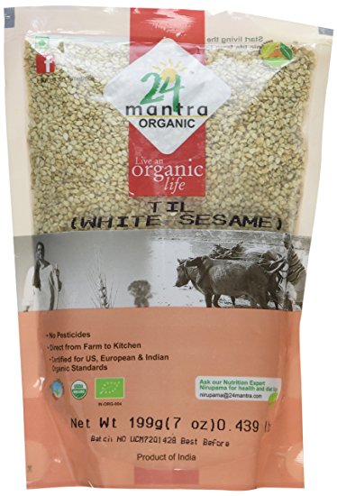 24 Mantra Organic White Sesame Til 7 Oz - 200 Gms