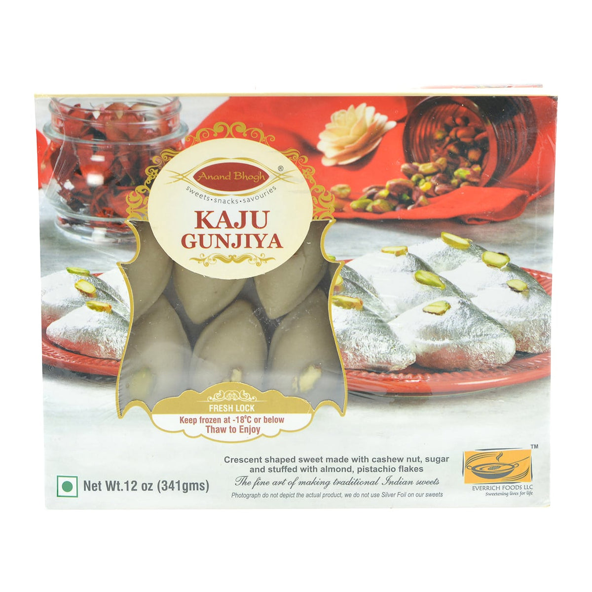 Anandbhog Kaju Gunjiya 12 Oz - 340 Gms