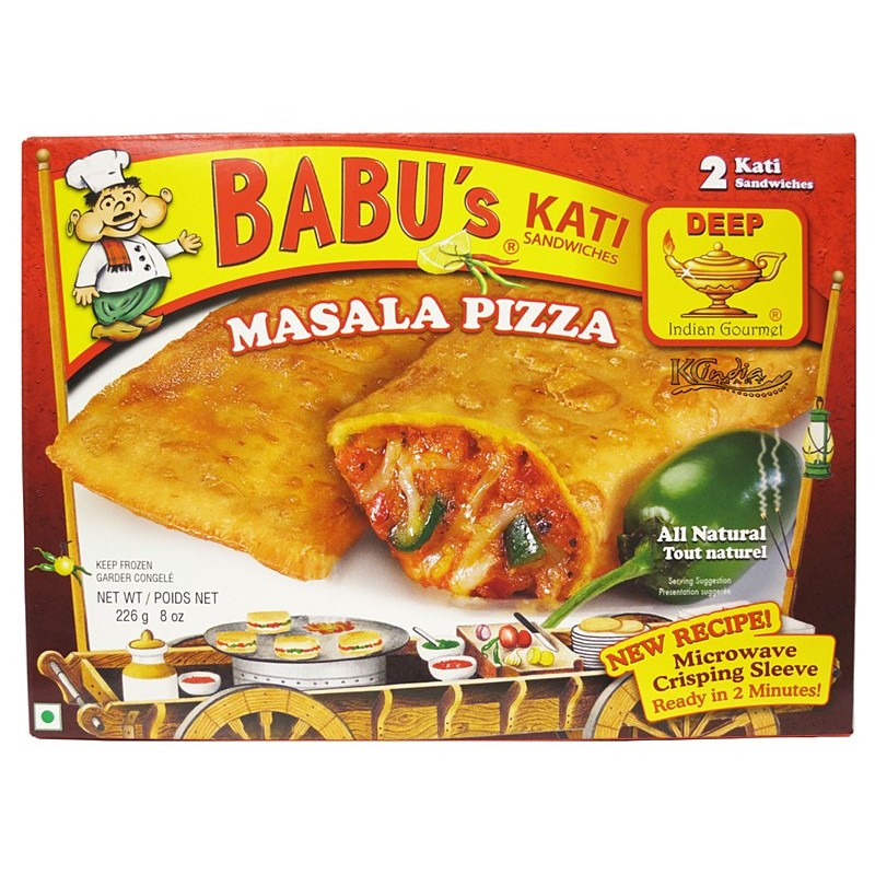 Babu's Kati Masala Pizza Sandwich 8 Oz - 226 Gms