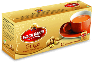 Wagh Bakri Ginger Tea Bags 1.24 OZ - 35 Gms