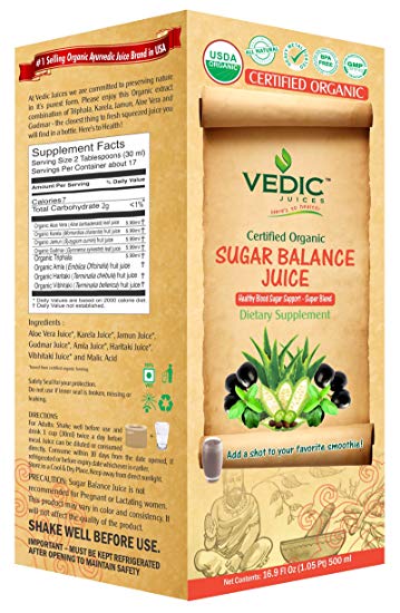 Vedic Organic Sugar Balance 16.9 Oz - 500 ml