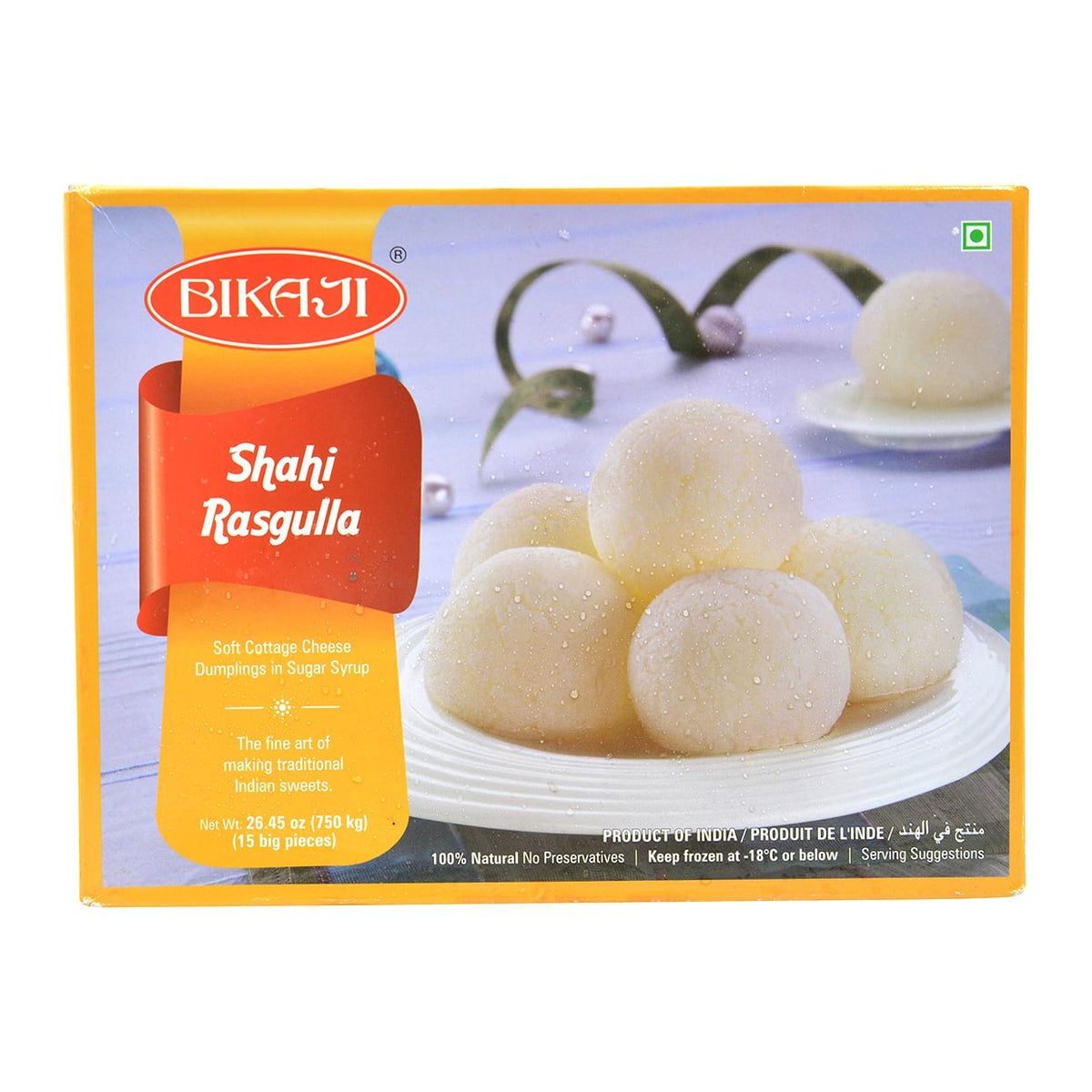 Bikaji Shahi Rasgulla 15 Pieces - 750 Gms