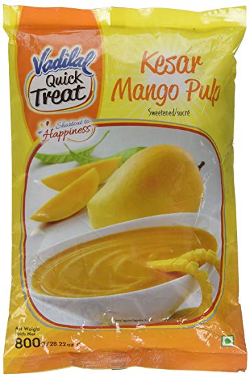 Vadilal Kesar Mango Pulp 28 Oz - 800 Gms