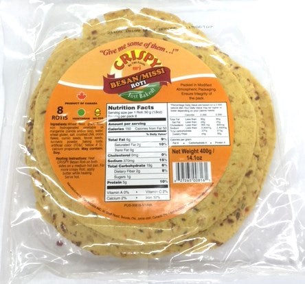 Cripsy Besan-Missi Roti 8 Pieces