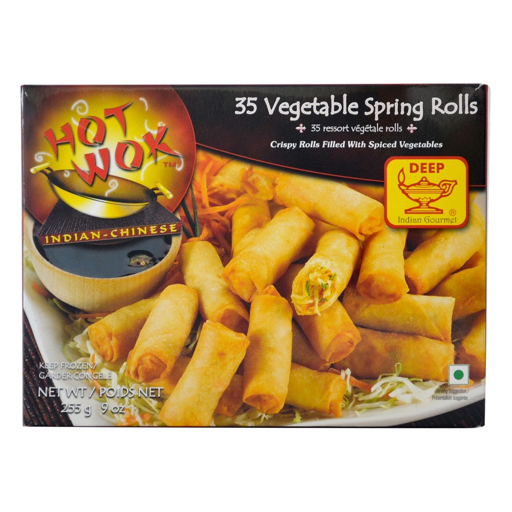 Deep Hot Wok 35 Vegetable Spring Rolls 9 Oz - 255 Gms