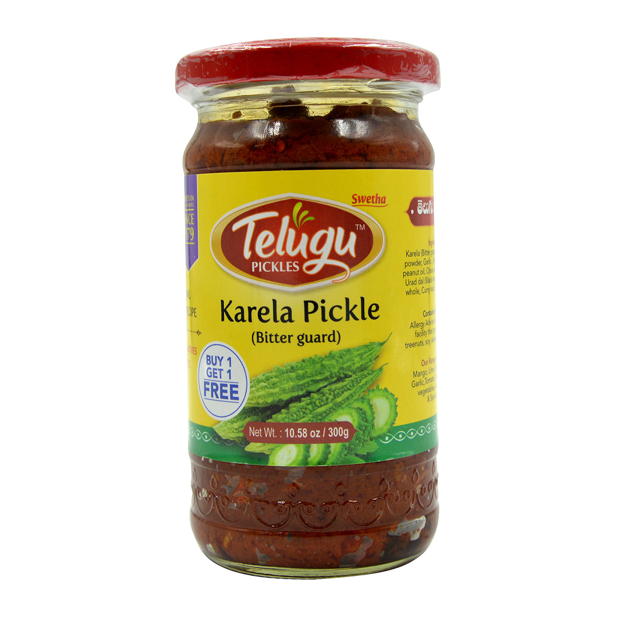 Telugu Karela Pickle 10.5 Oz- 300 Gms