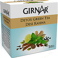 Girnar Green Tea Desi Kahwa 8.8 oz -25 Gms 10 Tea Bags