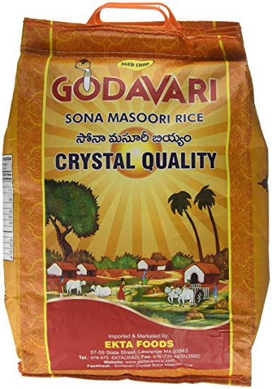 Godavari Brown Sona Masoori Rice  20 Lb - 9 Kg