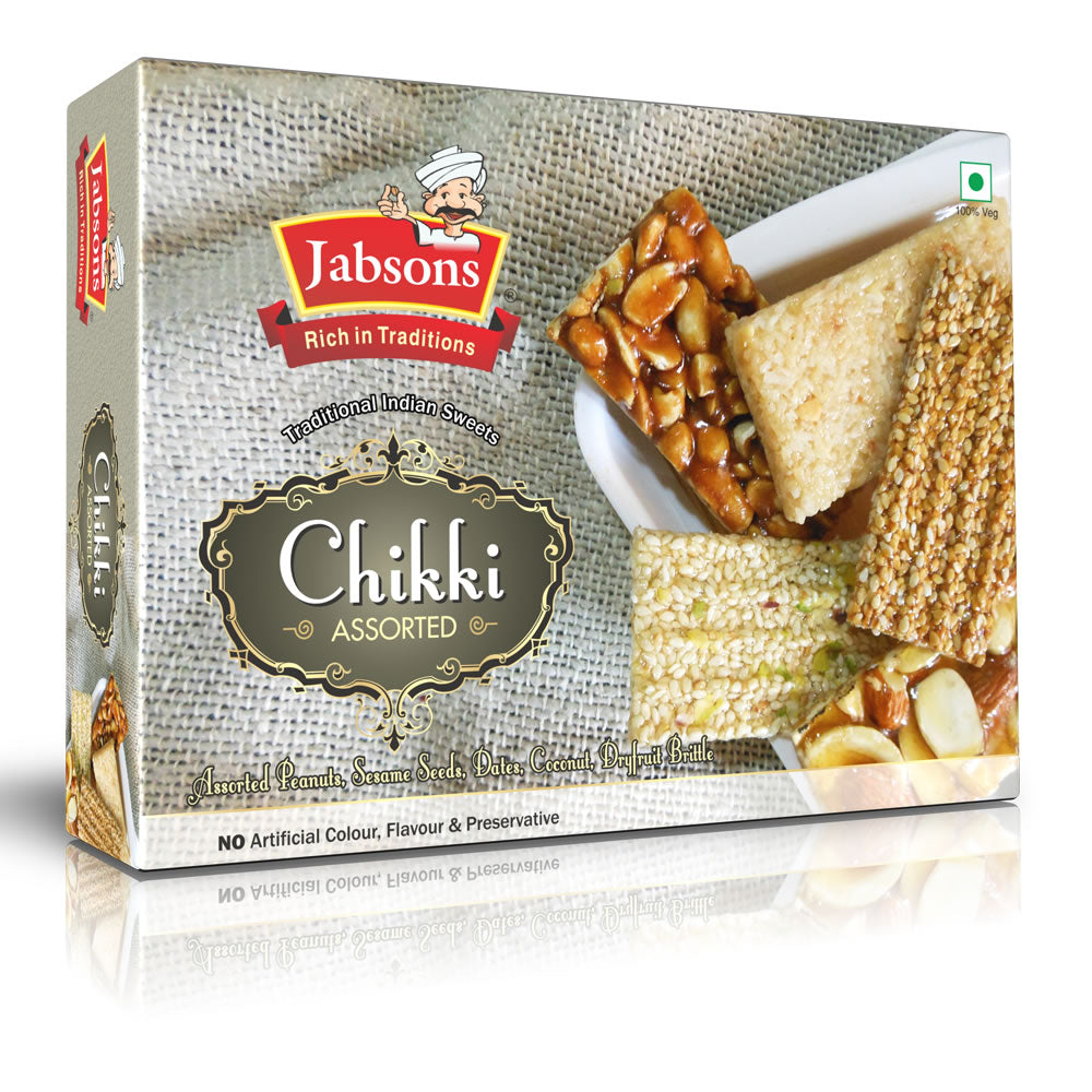 Jabsons Chikki Assorted 14 Oz -400 Gms