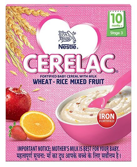 NestleCeralac Wheat-Rice Mixed Fruit 10.54 OZ - 300 Gms