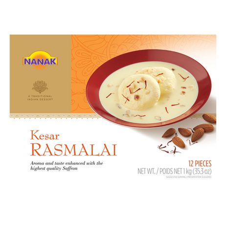 Nanak Keshar Rasmalai 12 Pieces - 1 Kg