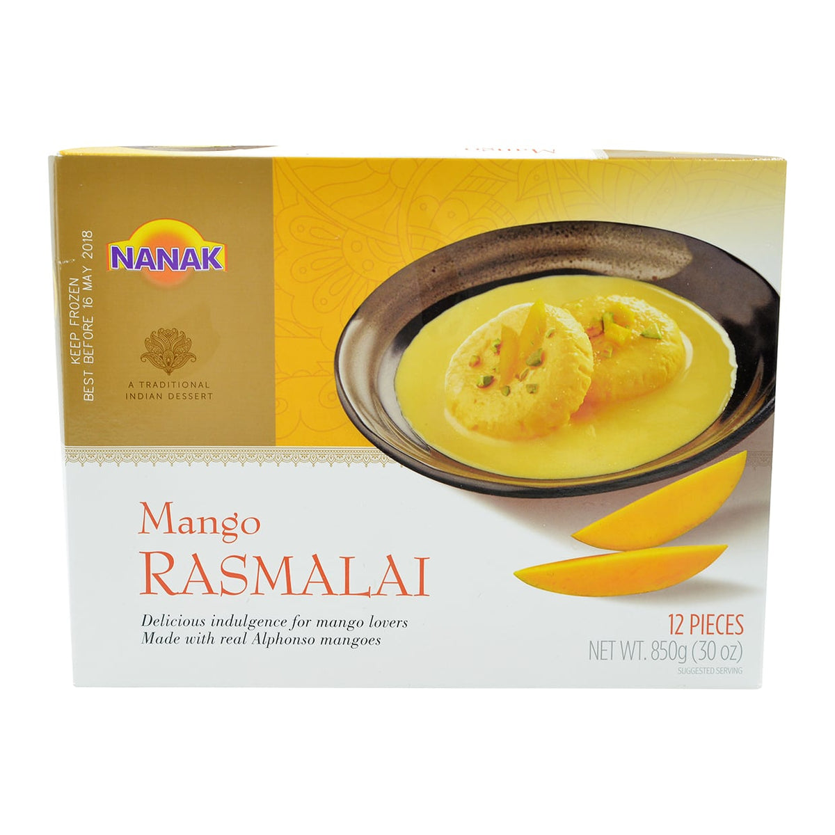 Nanak Mango Rasmalai 12 Pieces - 850 Gms