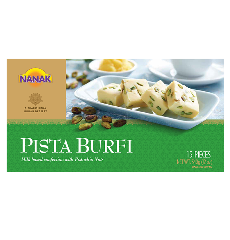 Nanak Pista Barfi 15 Pieces - 340 Gms