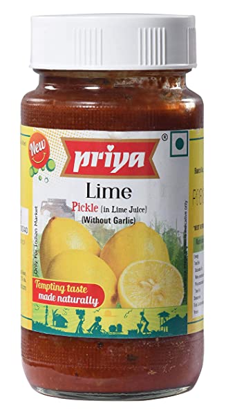 Priya Lime Pickle In Oil 10.6 OZ - 300 Gms