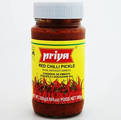 Priya Red Chilli Pickle In Oil 10.6 OZ - 300 Gms