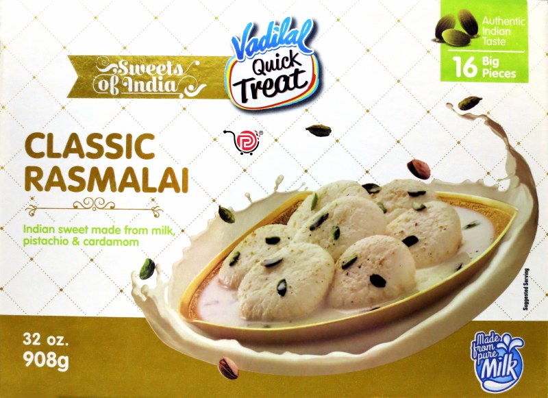 Vadilal Classic Rasmalai 16 Pieces - 908 Gms