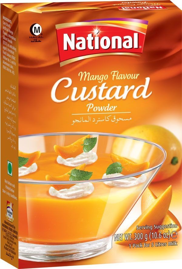 National Custard Powder Mango Flavor 10.6 oz - 300 Gms