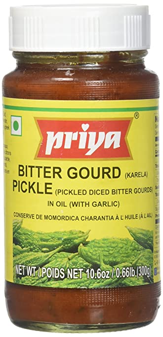 Priya Bitter Gourd Pickle In Oil 10.6 OZ - 300 Gms