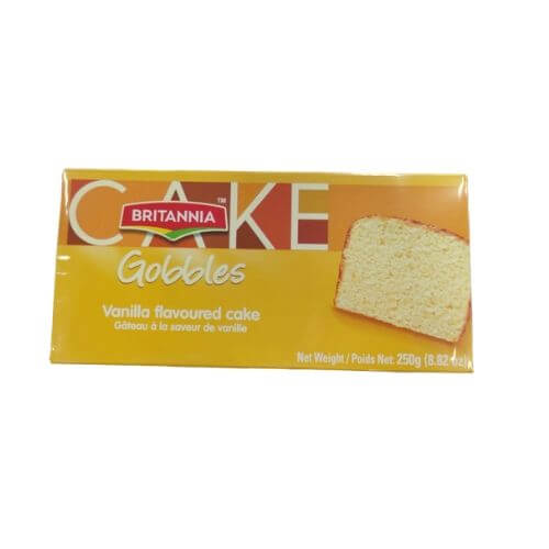 Britannia Gobbles Vanilla Cake 250 Gms