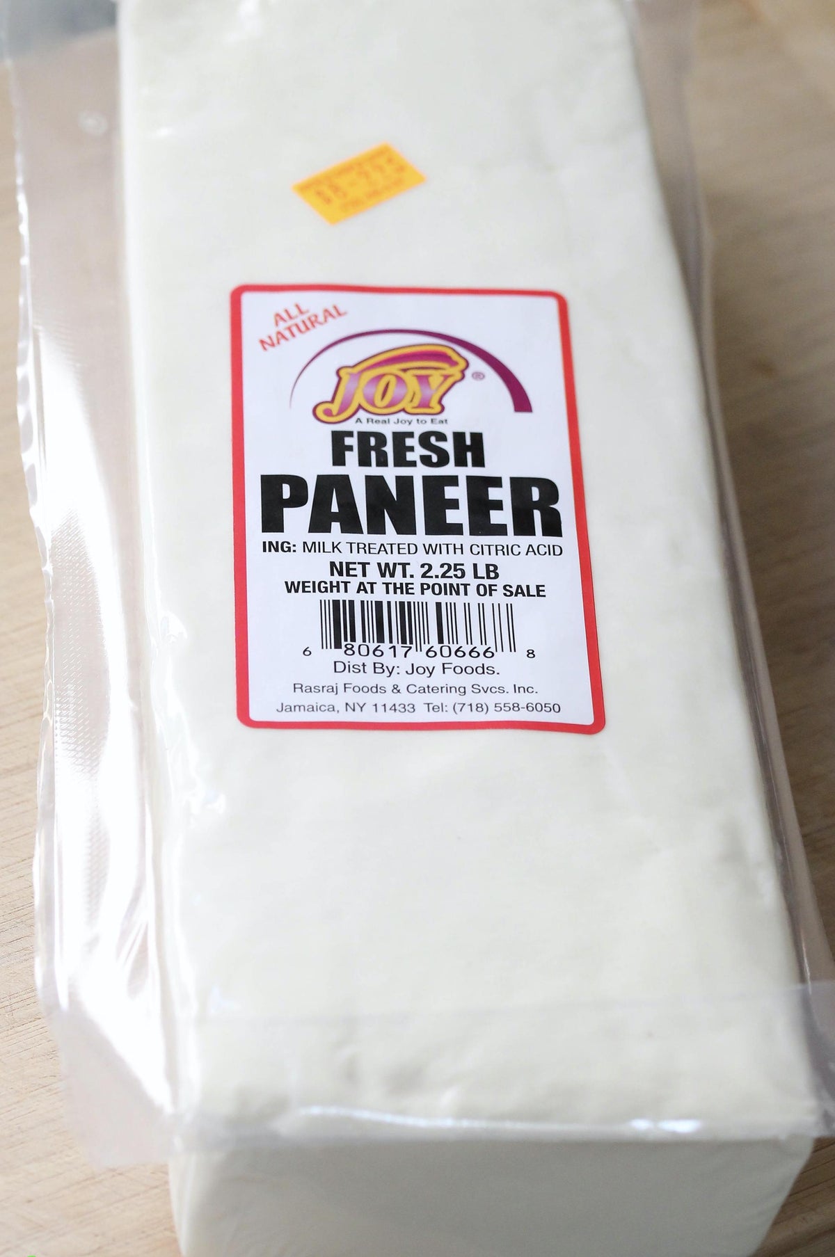 Joy Fresh Paneer 2.25 LB