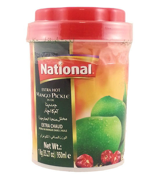 National Extra Hot Mango Pickle 35.27 OZ - 1000 Gms