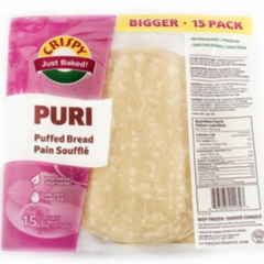 Crispy Puri Puffed Bread 15 Pieces