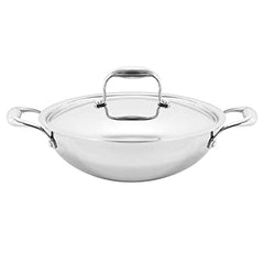 Vinod Stainless Steel Kadai with Lid 4.5 Liters -8.66 x 9.45 x 3.94 inches