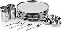 Vinod 8 pcs dinner set includes 4 Bowls,1 Glass,2 Spoons 1 Full Plate