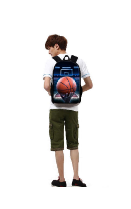 Backpack with ball-shoe holder and USB