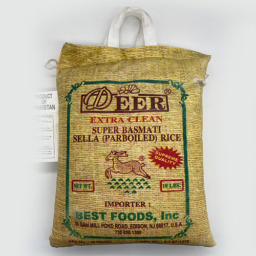 De Roni Sella Rice Deer Sella Basmati Rice 10lb – Starbazaaronline.com