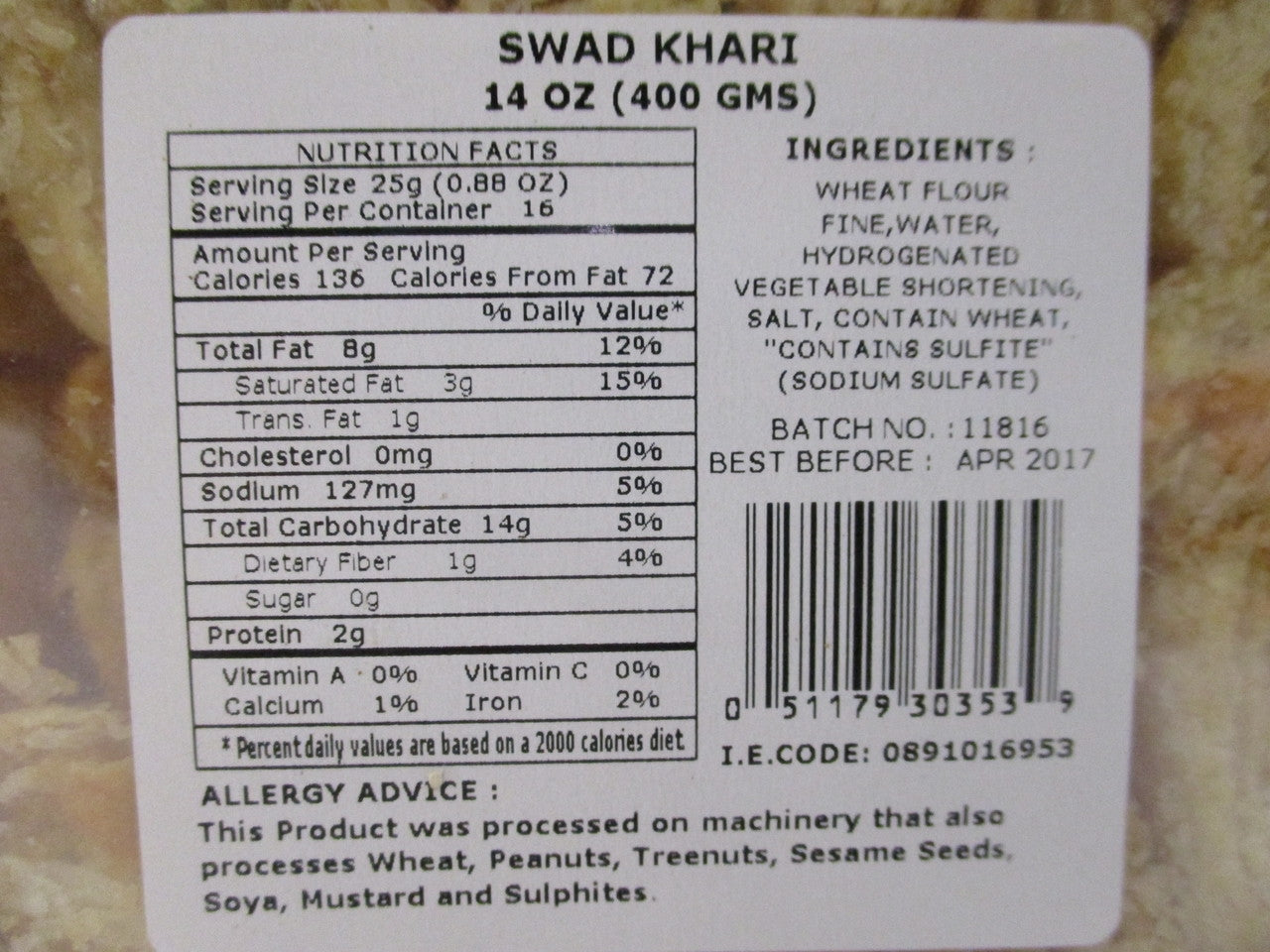 SWAD Premium Khari 14 OZ - 397 Gms