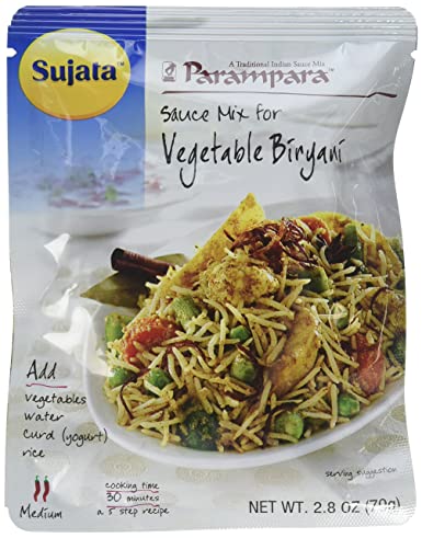 Sujata Parampara Vegetable Biryani 2.8 Oz - 78 Gms