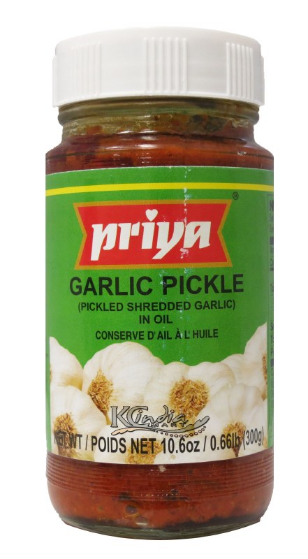 Priya Garlic Pickle In Oil 10.6 OZ - 300 Gms