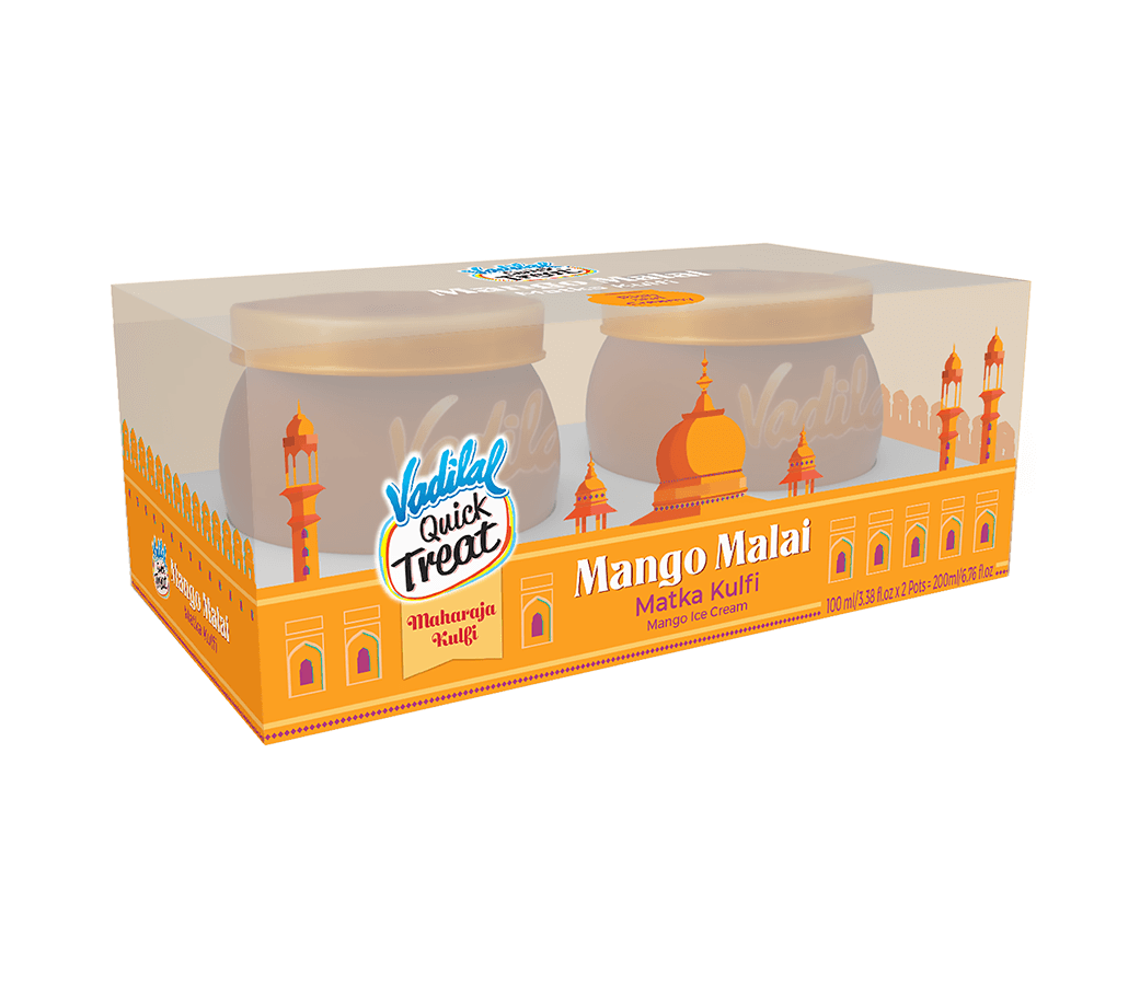 Vadilal Mango Malai Matka Kulfi 2-Pots-200ml