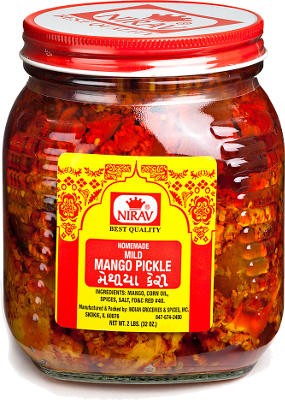 Nirav Mild Mango Pickle 36 Oz - 2.25 Lb