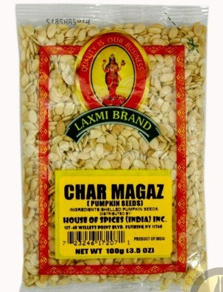 Laxmi Char Magaz (Pumpkin Seeds) 3.5 Oz - 100 Gms