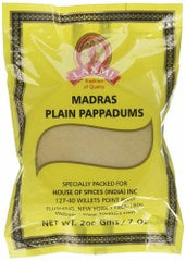 Laxmi Brand Madras Plain Pappadums 7 Oz - 200 Gms