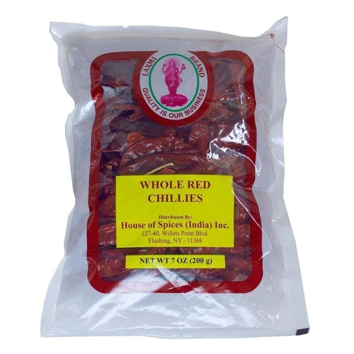 Laxmi Brand Whole Red Chilli 7 OZ - 200 Gms