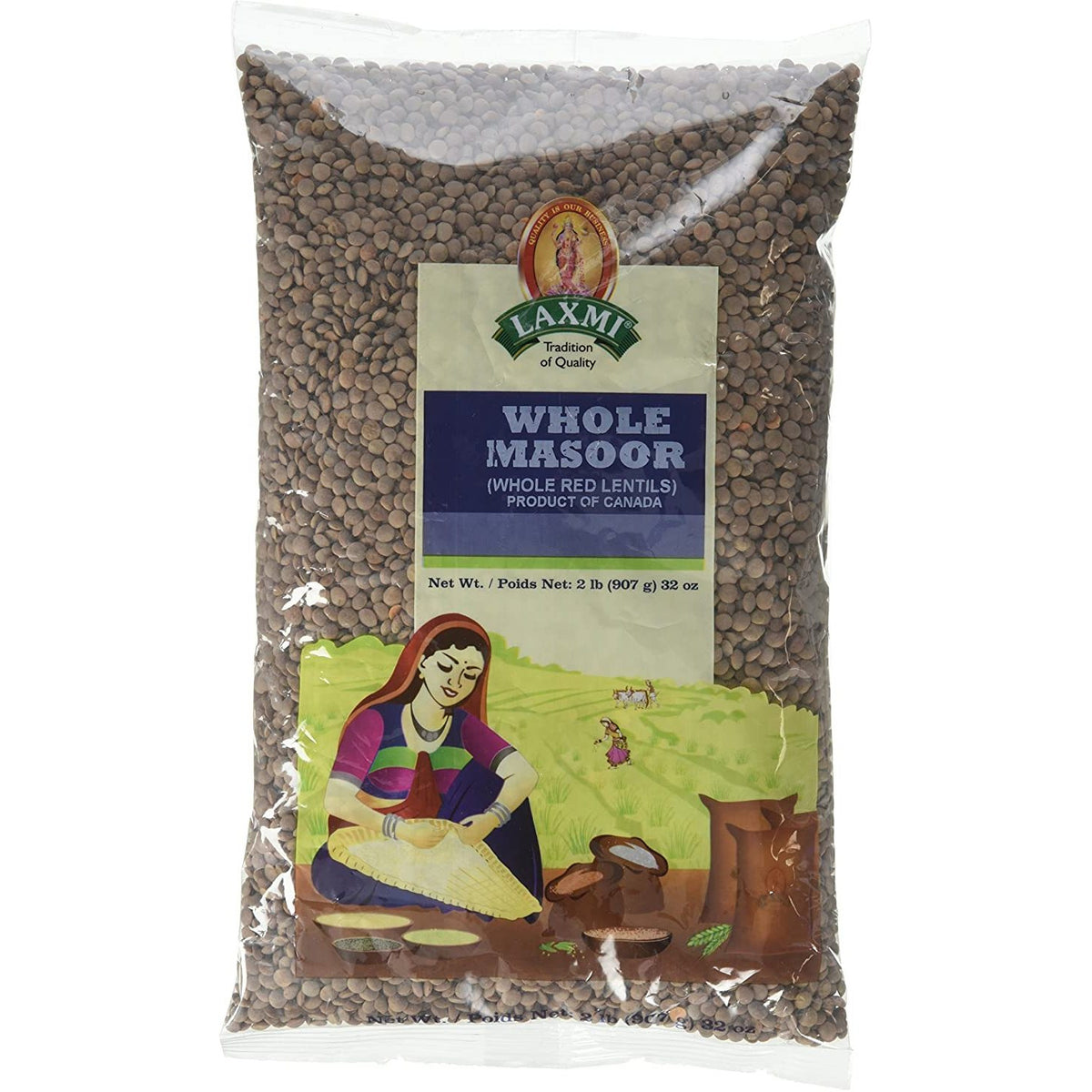 Laxmi Premium Quality Whole Masoor 4 Lb