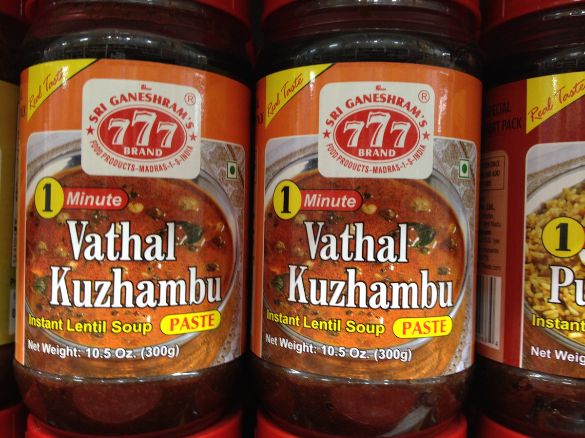 Sri Ganeshram's 777 Brand VathaKuzhambu Paste 10.5 OZ - 300 Gms