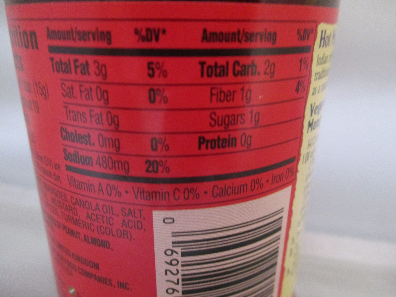 Patak's Hot Mango Relish 10 OZ - 283 Gms