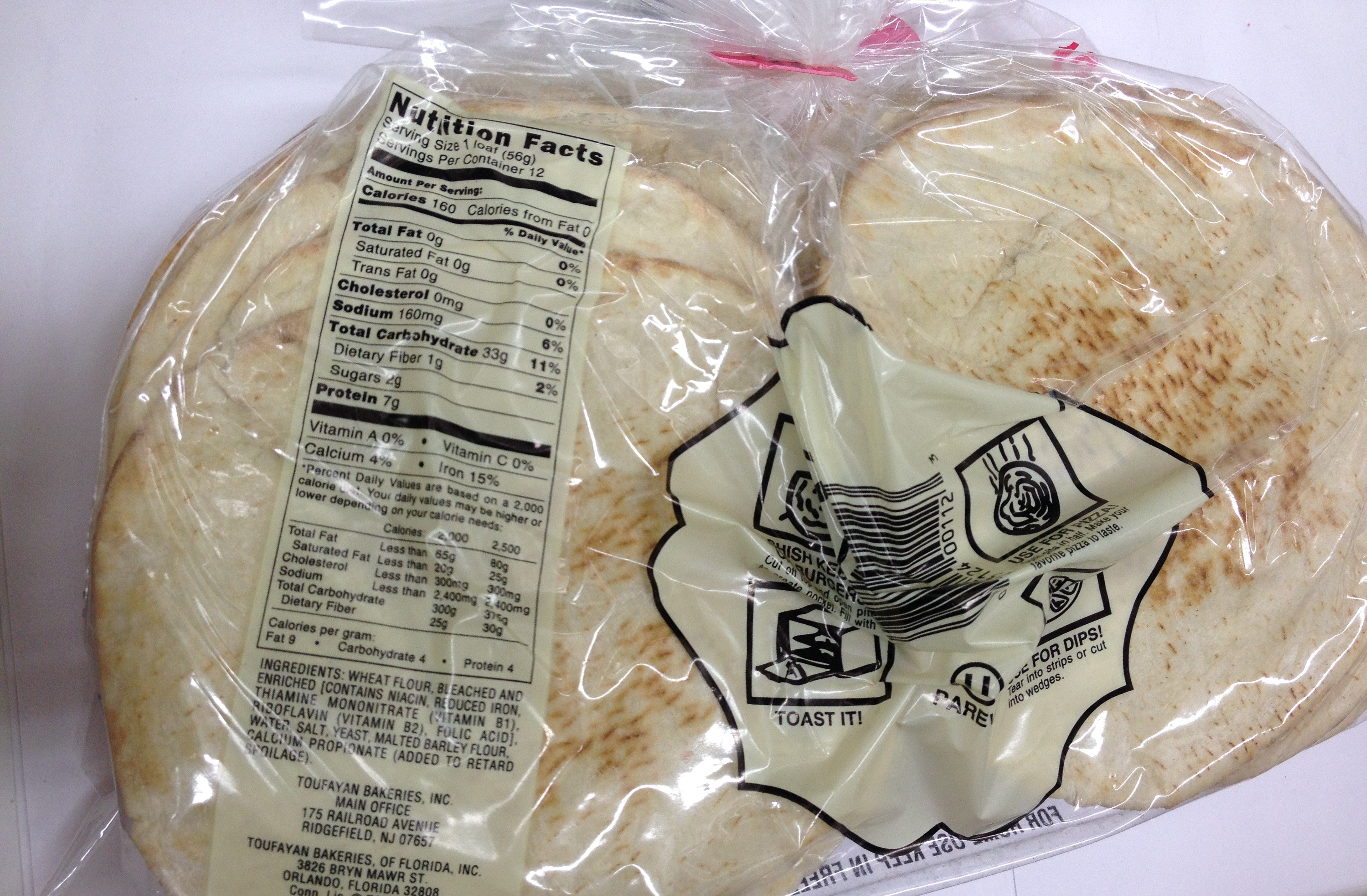 Toufayan's Pita 24 Oz - 680 Gms