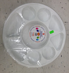 Plastic Plus 9 Compartment heavy Duty Plastic Dinner Plate 16 OZ - 454 Gms