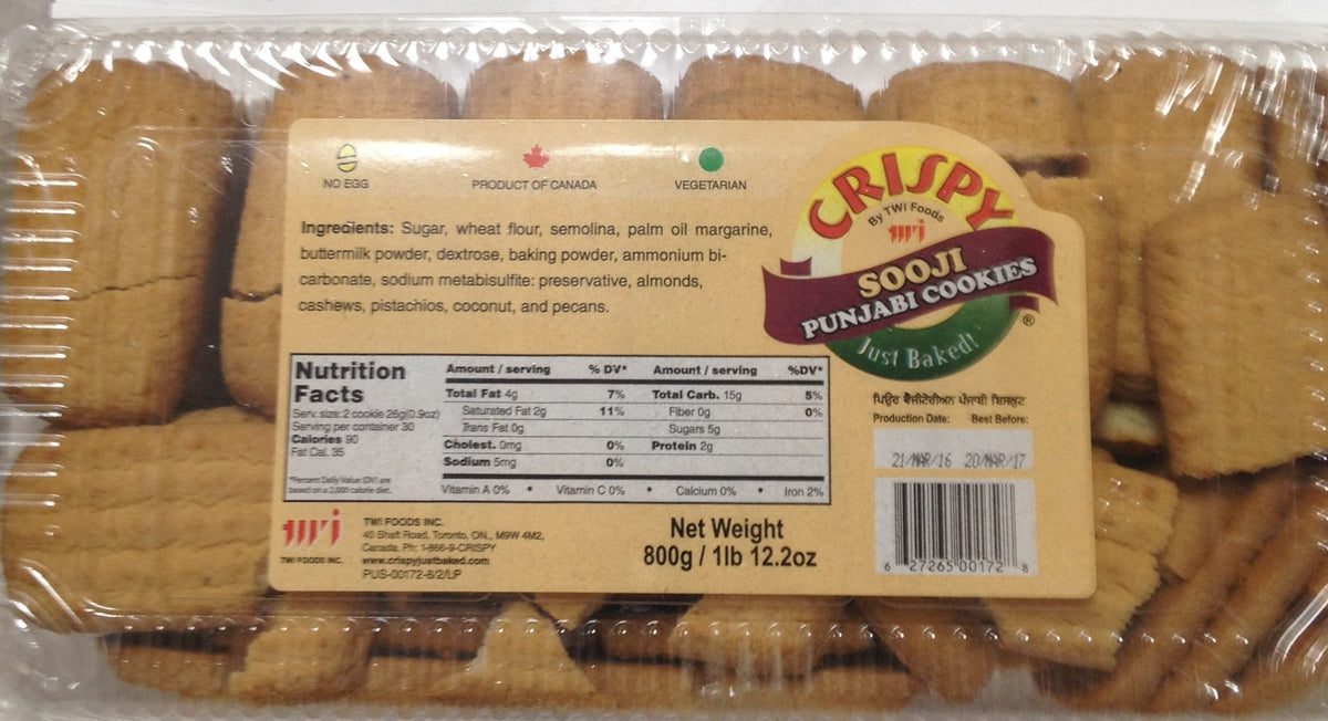 Crispy Sooji Punjabi Cookies 28 Oz - 800 Gms